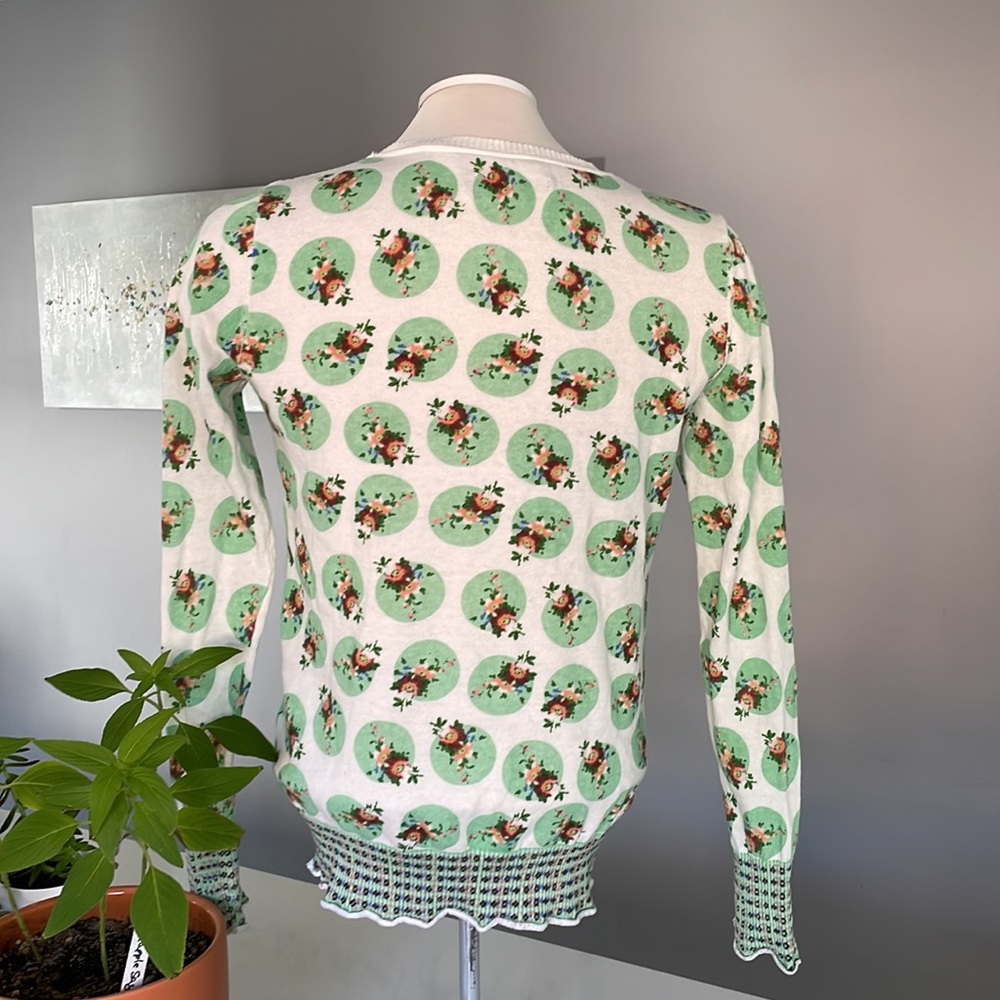 M Red Soul Aix En Provence Floral Cardigan mint green/white/blue/pink/peach/burg - Picture 5 of 11